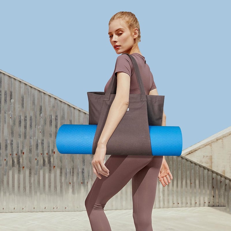 Cwokarb Yoga Bags for Women with Yoga Mats Bags Carrier Carryall Canvas Tote for Pilates Shoulder for Travel Office Beach Workout - Image 3